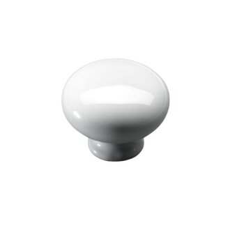 Hettich Möbelknopf, Ø 30mm, Porzellan, weiß