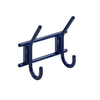 Hettich Garderobenleiste 2 Haken, Kunststoff, blau