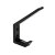 HETTICH Mantelhaken, 18 x 135 x 90mm, Kunststoff, schwarz