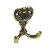 HETTICH Mantelhaken, 60 x 67 x 22mm, vermessingt