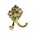 HETTICH Mantelhaken, 54 x 63 x 19mm, vermessingt