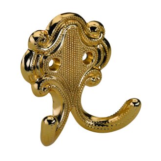 HETTICH Hut/Mantelhaken, 58 x 69 x 26 mm, Zinkdruckguss vermessingt