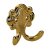 HETTICH Mantelhaken, 58 x 69 x 26 mm, Zinkdruckguss vermessingt