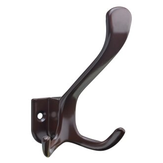 HETTICH Hut- & Mantelhaken, 66 x 108 x 98 mm, Zinkdruckguss, braun