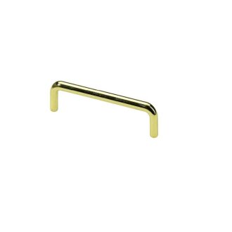 Hettich Möbelgriff, BA96 mm, Stahl, vermessingt, 104,5x8x28 mm