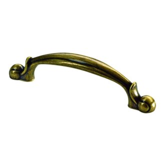 HETTICH Möbelgriff, BA64 mm, Zinkdruckguss, vermessingt, brüniert, 88x12x22 mm