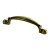 HETTICH Möbelgriff, BA64 mm, Zinkdruckguss, vermessingt, brüniert, 88x12x22 mm