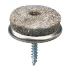 HETTICH Parkettgleiter zum Anschrauben, 28 mm, Metall, 24...