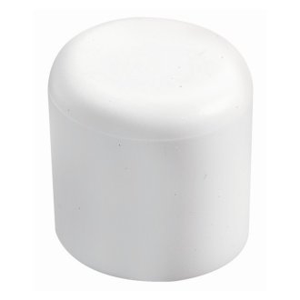 Fußkappe 22 mm rund, Kunststoff weiß