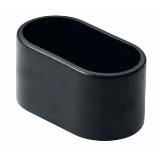 Fußkappen 38 mm oval, Kunststoff schwarz, 4 Stück