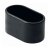 Fußkappen 38 mm oval, Kunststoff schwarz, 4 Stück