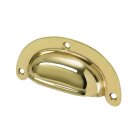 HETTICH Muschelgriff, vermessingt, 95x48x20 mm