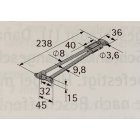 Bremsklappenhalter LA238mm vernickelt