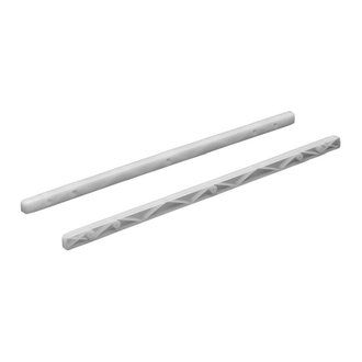 Führungsschiene 385mm Kunststoff weiß  17 mm Nut