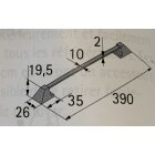 HETTICH Krawattenhalter / Schalhalter, 390mm, Kunststoff, weiß/gelb