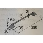 Krawattenhalter / Schalhalter 390mm Kunststoff weiß/gelb