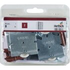 Hettich Montagesatz TopLine2 für Schrankschiebetüren, Belastbar bis 25kg, verzinkt