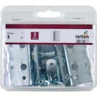 HETTICH Montagesatz TopLine3+ für Holzschiebetüren, Belastbar bis 40kg, verzinkt
