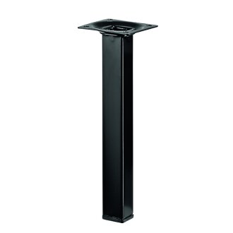 Hettich Möbelfuß / Tischbein schwarz 25 x 25 x 200 mm B-Ware mit Oberflächenkratzern
