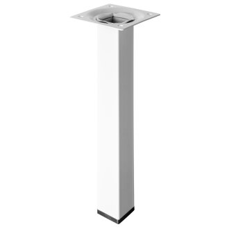 HETTICH Möbelfuß/Tischbein, weiß, 25 x 25 x 200 mm