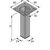 Möbelfuß / Tischbein weiß 25 x 25 x 200 mm