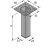 Möbelfuß / Tischbein weiß 25 x 25 x 250 mm B Ware, da lose und nicht foliert