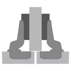 HETTICH Topfscharnier Intermat TH42 mittelwand 35mm 12 Stück, ohne Abdeckplatte