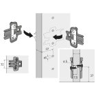 Topfscharnier Intermat TH42 mittelwand 35mm Vorteilspack 12 Stück, ohne Abdeckplatte