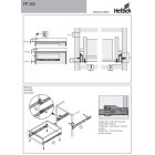 HETTICH Rollschubführung Teilauszug 400mm 15 kg, Stahl, braun
