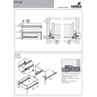 Rollschubführung Teilauszug FR302 350mm weiß