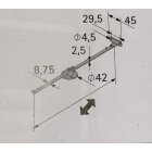 HETTICH Bremsklappenhalter "Central" mit Öffnungswinkel 90°, 300 mm