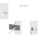 HETTICH Ankörnschablone, Bohrlehre fürTopfscharniere MultiBlue