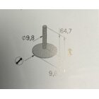 HETTICH Höhenversteller, Ø 75mm/M10, Edelstahl