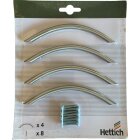 HETTICH Möbelgriffe, Edelstahl-Optik, BA128, 4 Stück