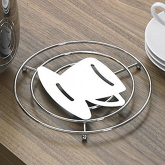 Hettich Topfuntersetzer Kaffeetasse-Motiv, Chrom glänzend