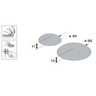 Hettich Wandpuffer-Set zum Ankleben, Ø 40x11 mm & Ø 60x15 mm je 3 Stück