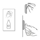 Wandpuffer-Set zum Ankleben, Ø 40x11 mm & Ø 60x15 mm je 3 Stück
