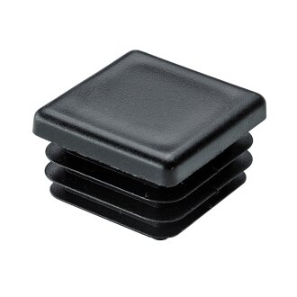 HETTICH Einsteckgleiter, 25 x 25 mm, schwarz, 4 Stück