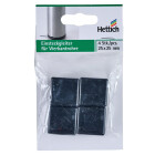 HETTICH Einsteckgleiter, 25x25mm, schwarz, 4 Stück
