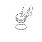 Einsteckgleiter, Ø 30mm, weiß, 4 Stück