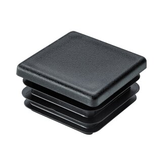 HETTICH Einsteckgleiter für Vierkantrohre, 40 x 40 mm, Kunststoff, schwarz, 4 Stück