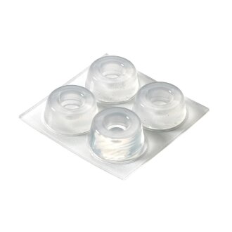 HETTICH Anschlagpuffer zum Ankleben, Ø 22 x 10 mm, Kunststoff, transparent  4 Stück