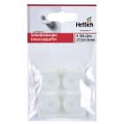 HETTICH Anschlagpuffer zum Ankleben, Ø 22 x 10 mm, Kunststoff, transparent  4 Stück