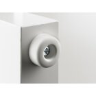 Anschlagpuffer zum Anschrauben, Ø 20 x 10 mm, Kunststoff, weiß, 8 Stück