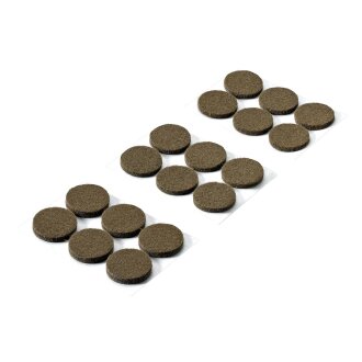 Hettich Filzgleiter, selbstklebend, Ø 25mm, braun, 18 Stück
