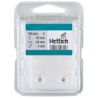 HETTICH Eckverbinder, 90-270° 50 x 40 x 4mm, Kunststoff, weiß, 4 Stück