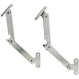 Hettich Mini-Klappenhalter, ohne Arretierung, 130 mm, Öffnungswinkel max. 90°, 1 Set