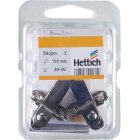 Hettich Mini-Klappenhalter, ohne Arretierung, 130 mm, Öffnungswinkel max. 90°, 1 Set