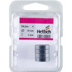 HETTICH Pinnwandmagnet, 5 x 18 mm, schwarz, 4 Stück
