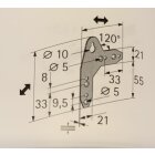 HETTICH Schrankaufhänger, 100 x 75mm, verzinkt, 2 Stück